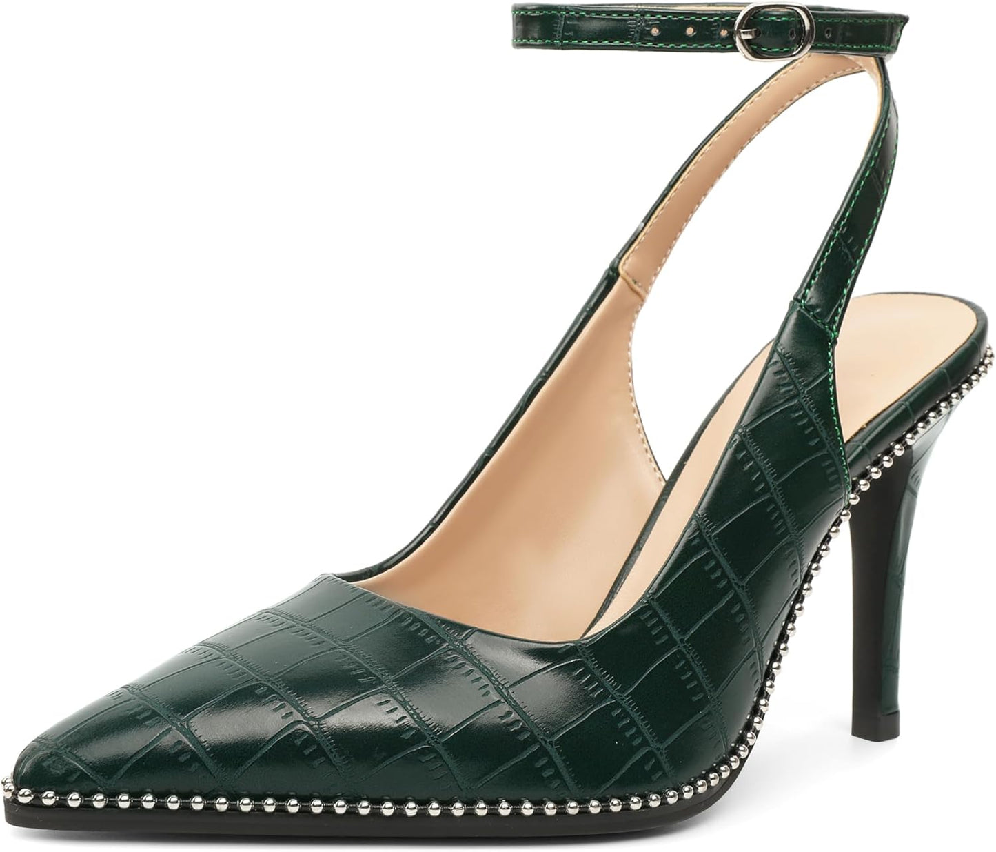Soireelady Women's Slingback Heels Ankle Strap Stilettos