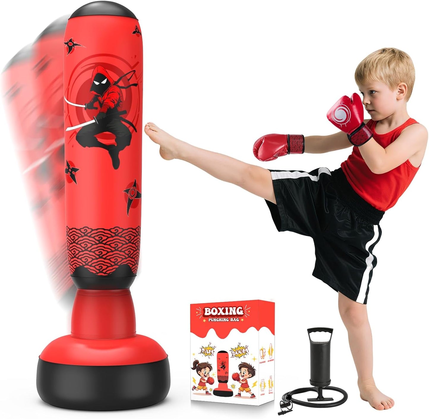 67 Inch Inflatable Punching Bag for Kids - Perfect Active Toy