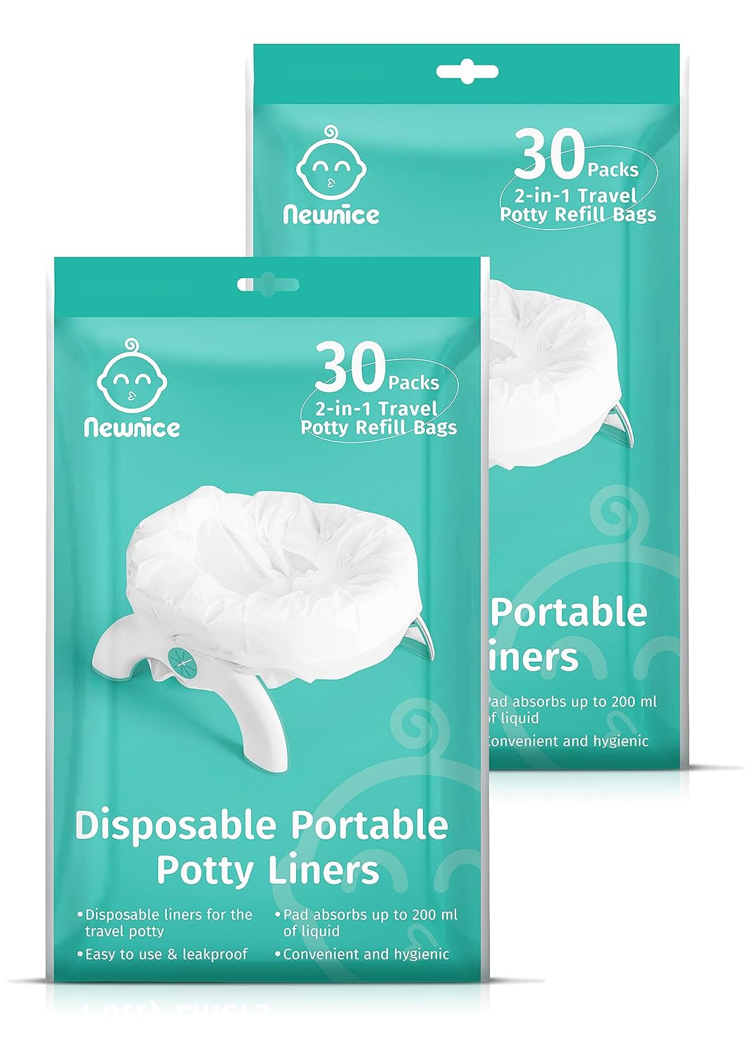 60 Pack Disposable Potty Liners Potty Training Essential