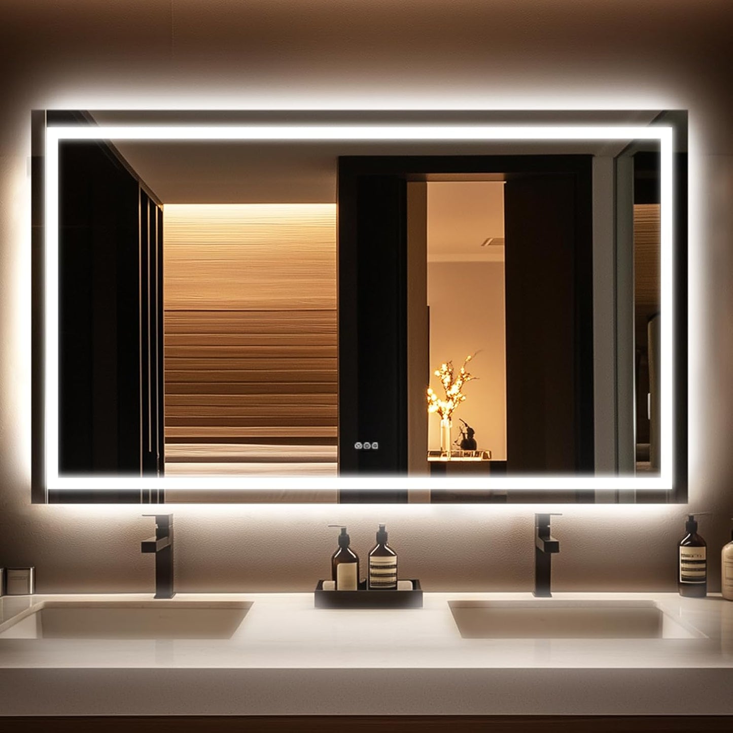 36x60 LED Bathroom Mirror with Light - Dimmable & Anti-Fog