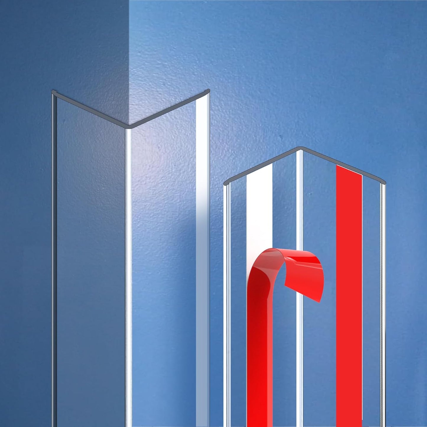 Clear Self-Adhesive Wall Corner Protectors for Baby Safety