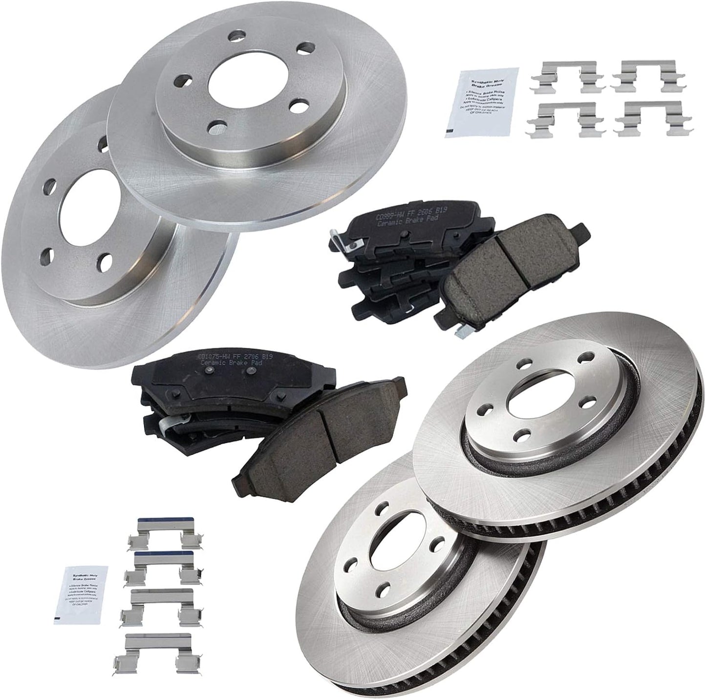 TRQ Brake Pad & Rotor Kit for 2005-2008 Buick LaCrosse & Grand Prix