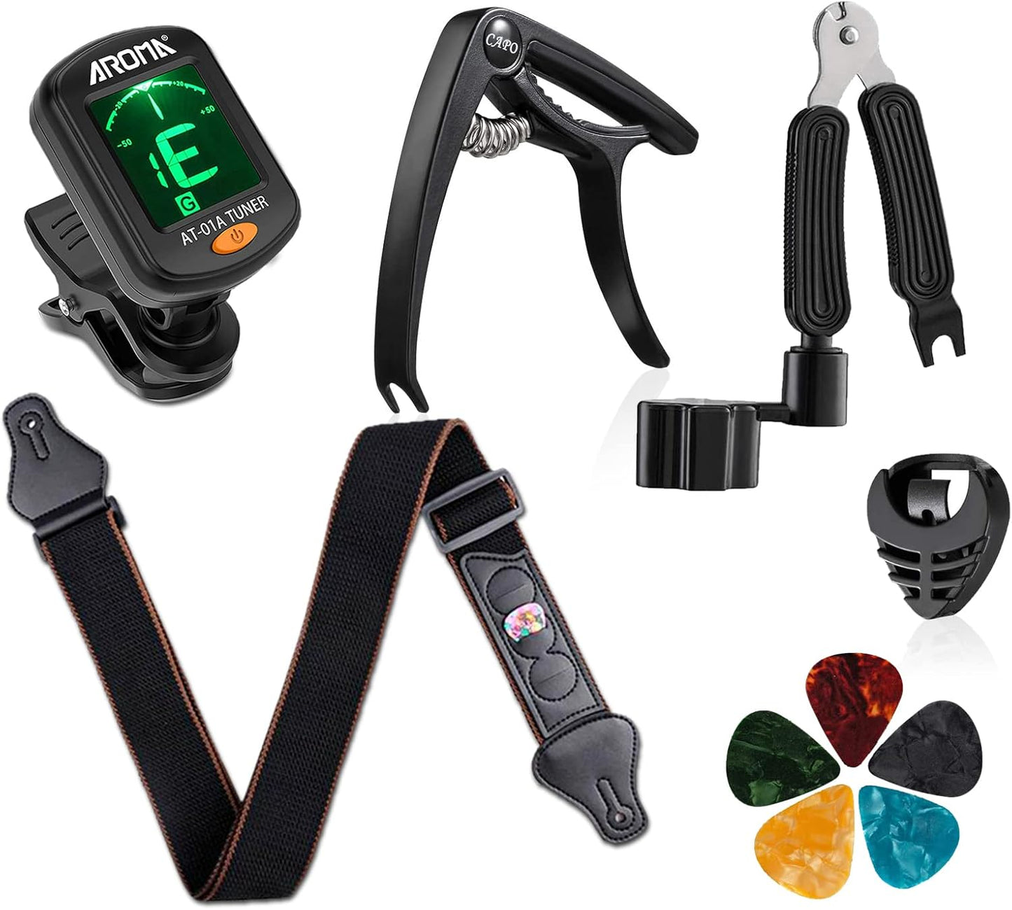 Aipasi Tech 10pc Guitar Tool Kit - Perfect For Guitar Maintenance