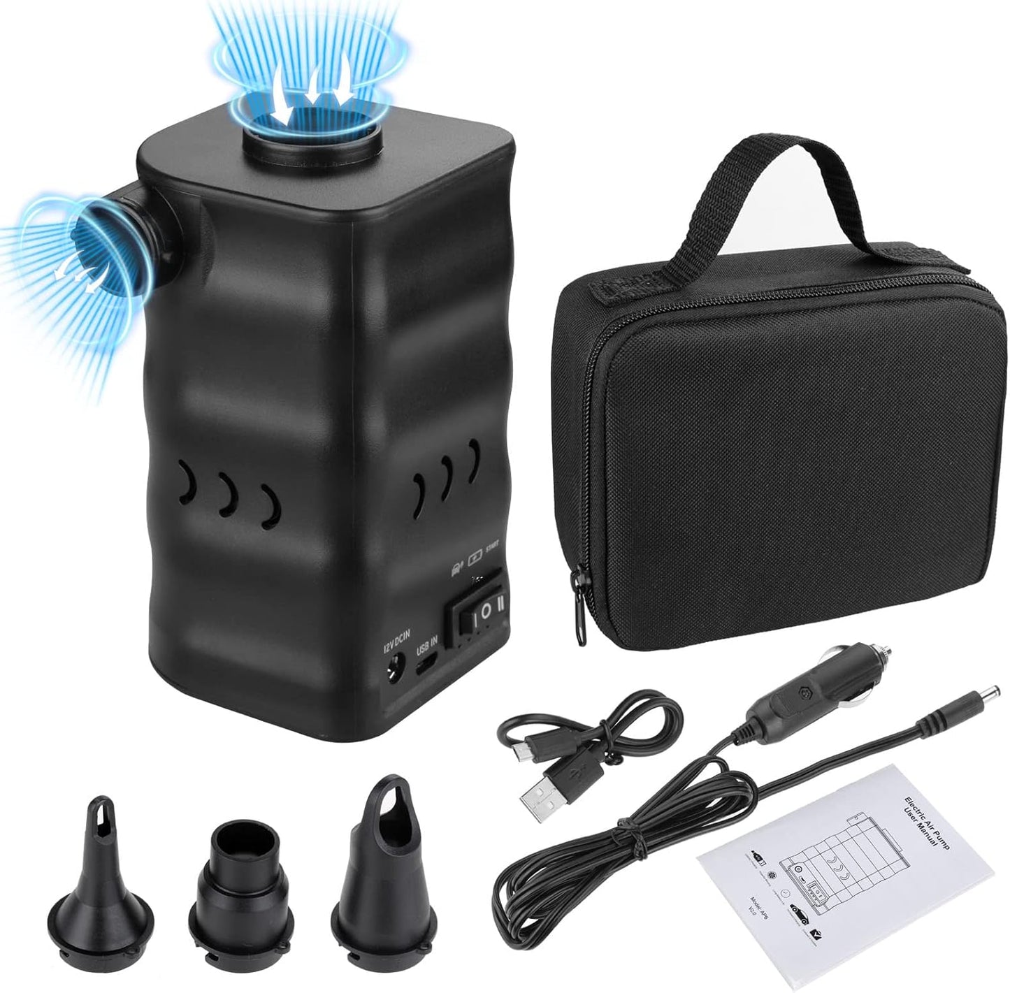 Zacro Quick Inflate/Deflate Air Pump - Portable Power!