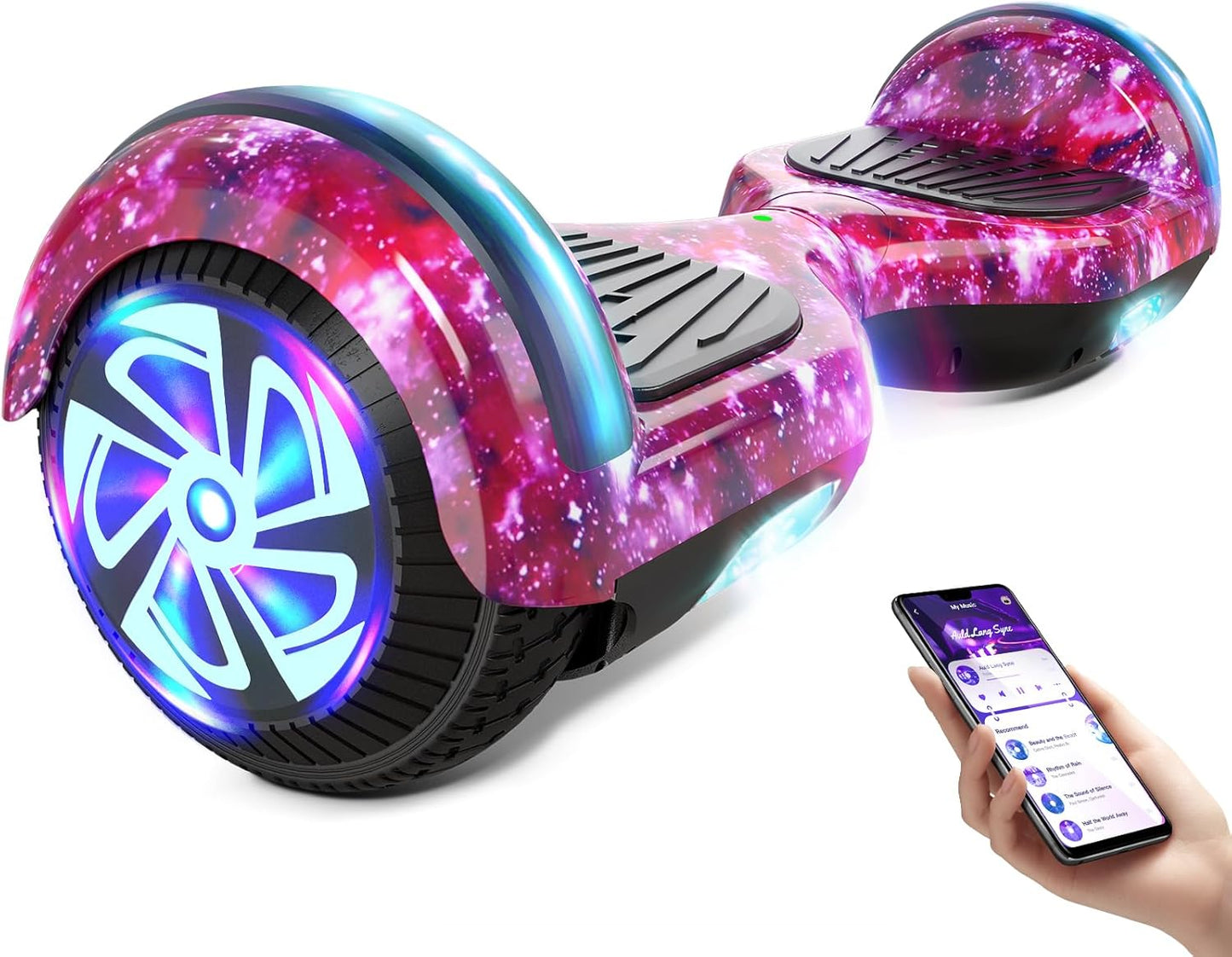 Scooter with Bluetooth and Colorful LED Lights for All Ages