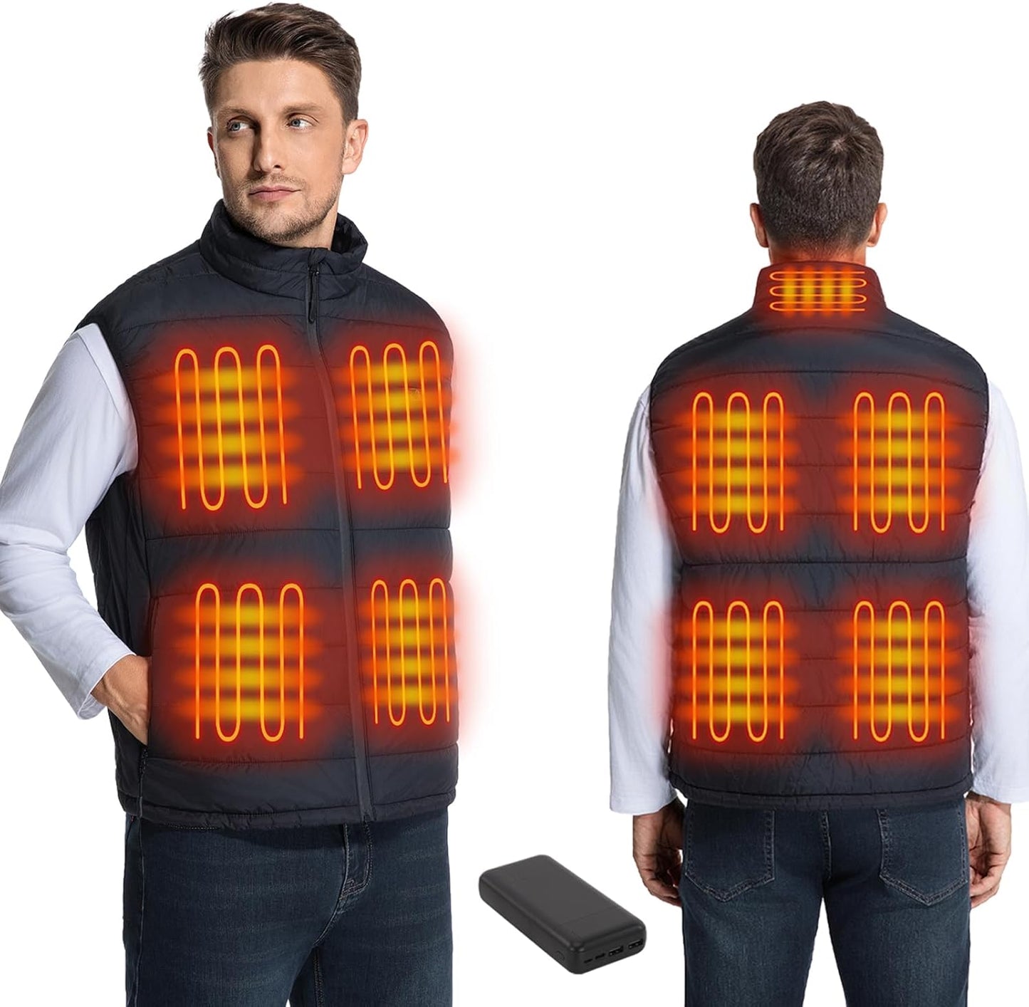 Heated Vest for Men and Women with 5V Battery Pack Included