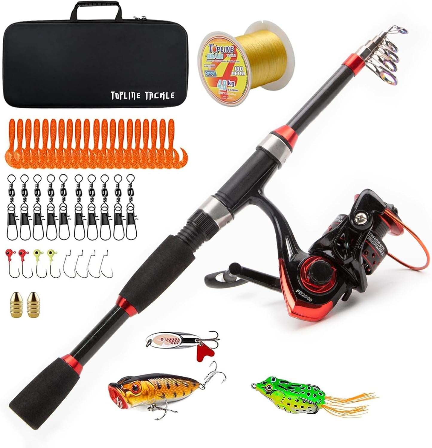 Collapsible Fishing Rod and Reel Combo for All Anglers