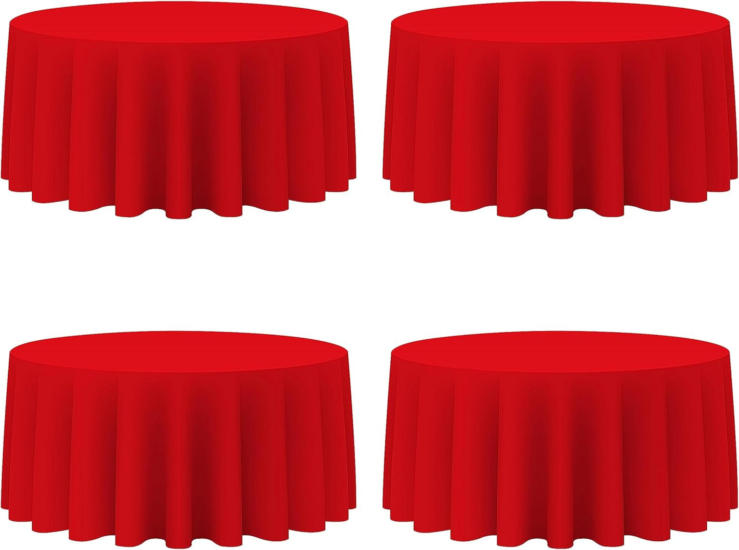 Red Round Tablecloths 132 Inch for Elegant Events and Parties