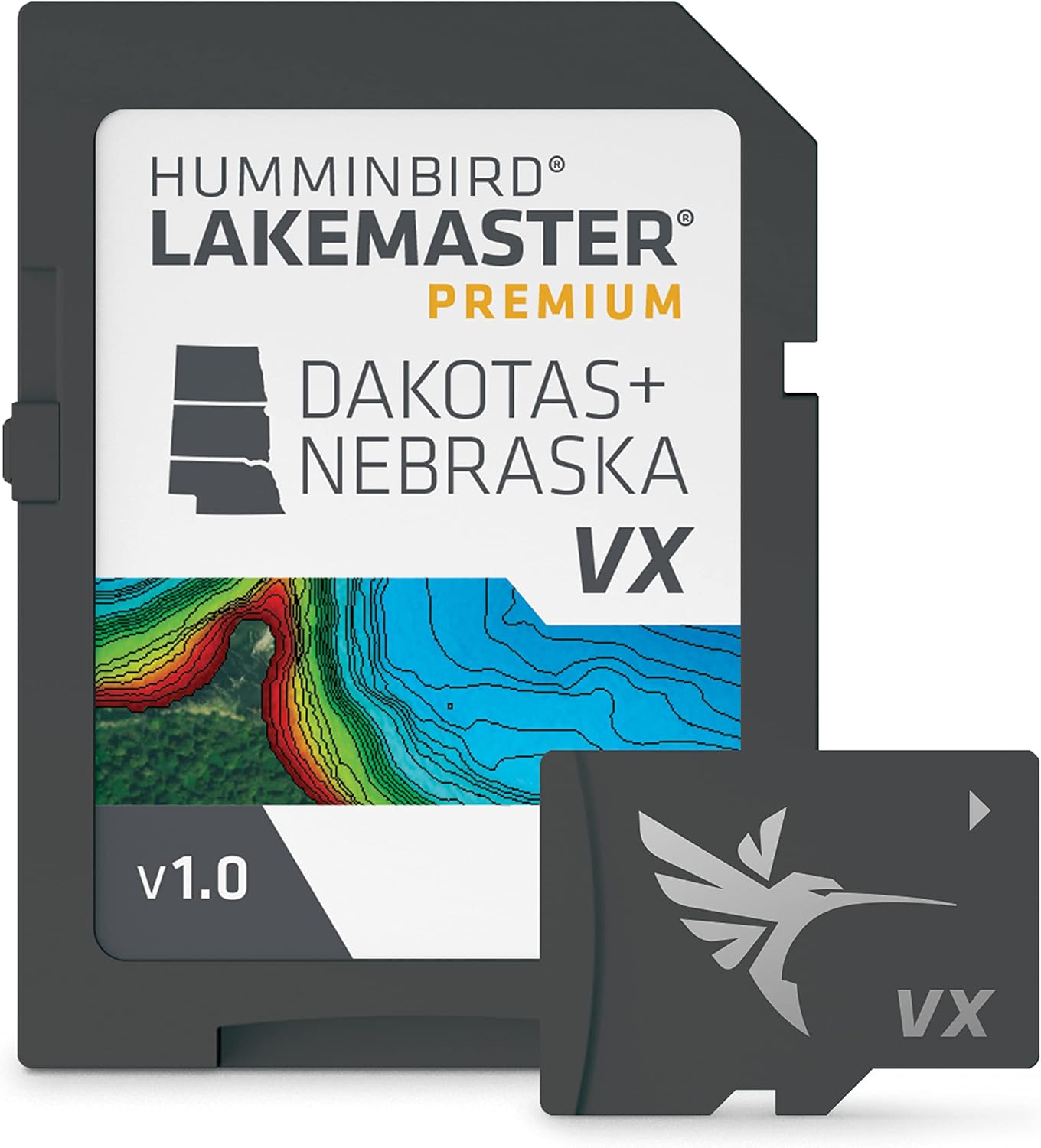 Humminbird LakeMaster Premium Dakotas + Nebraska Map SD Card