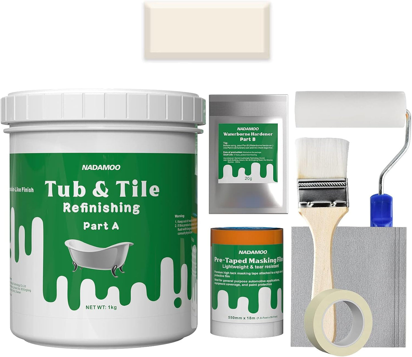 NADAMOO Tub and Tile Refinishing Kit for DIY Bathroom Projects