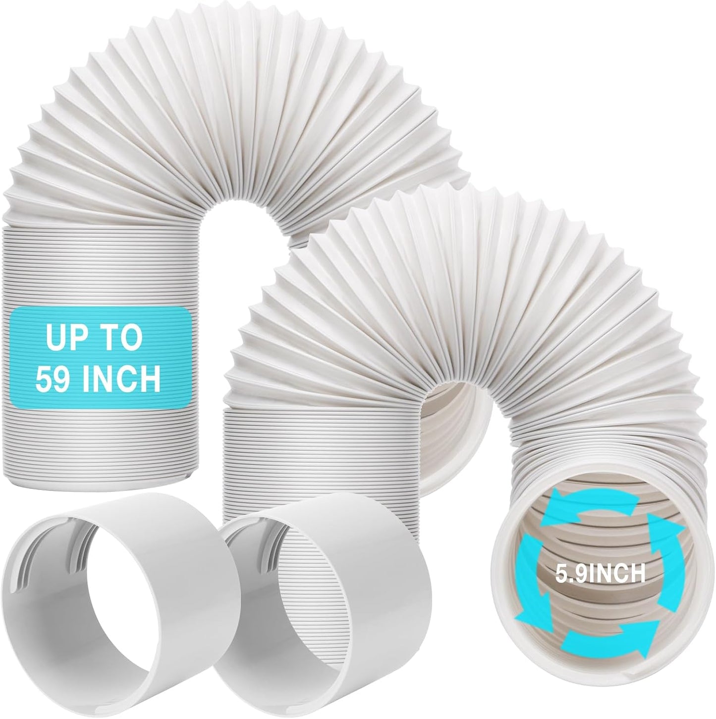 Universal 5.9 AC Vent Hose 2 Pack - Efficient Cooling