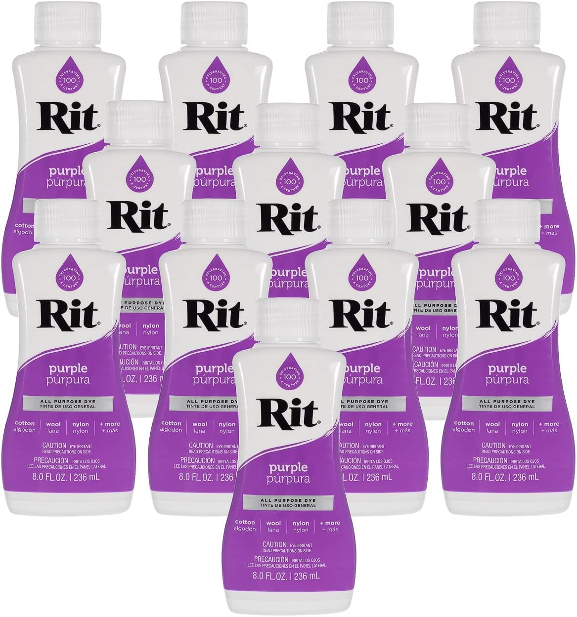 Rit Dye 8 Oz Liquid Fabric Dye for Clothing and Crafts Purple