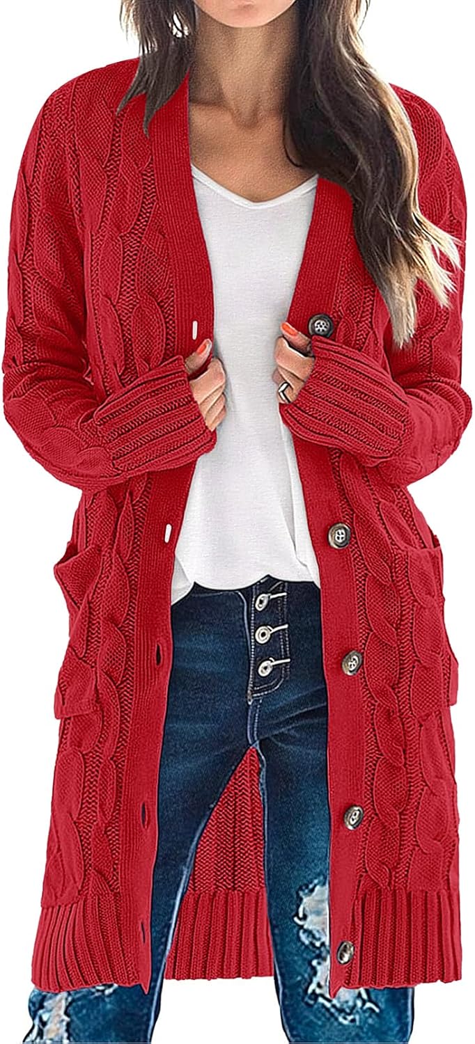 MEROKEETY Women's Long Sleeve Cardigan Sweater for Fall 2025