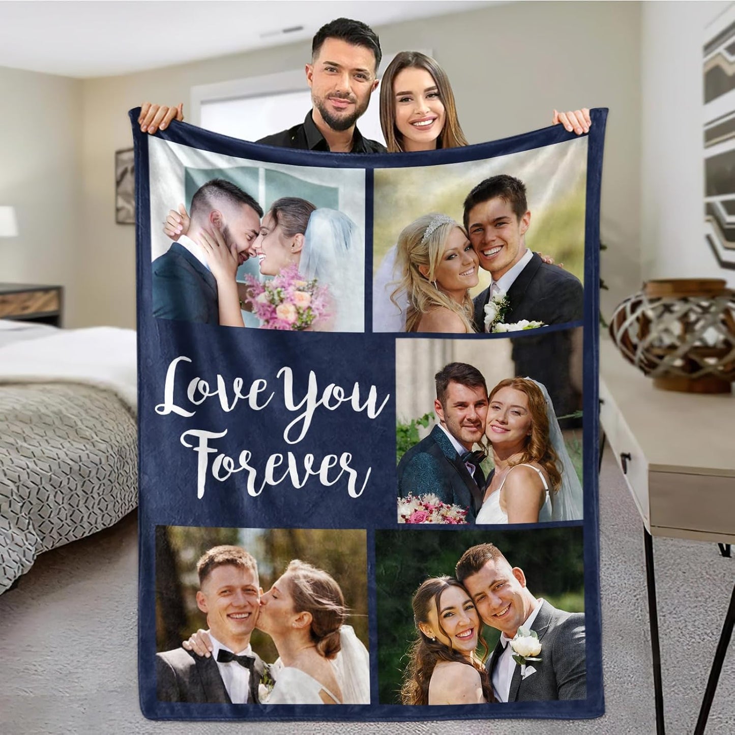 Custom Blankets with Photos for Couples - Unique Personalized Gifts
