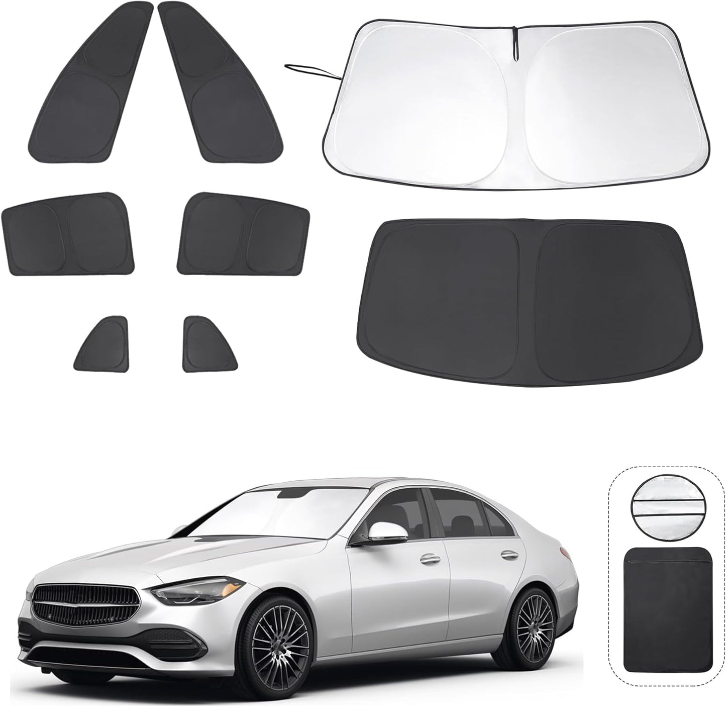 Custom Fit Window Shades for Mercedes Benz C Class W205 2015-2021