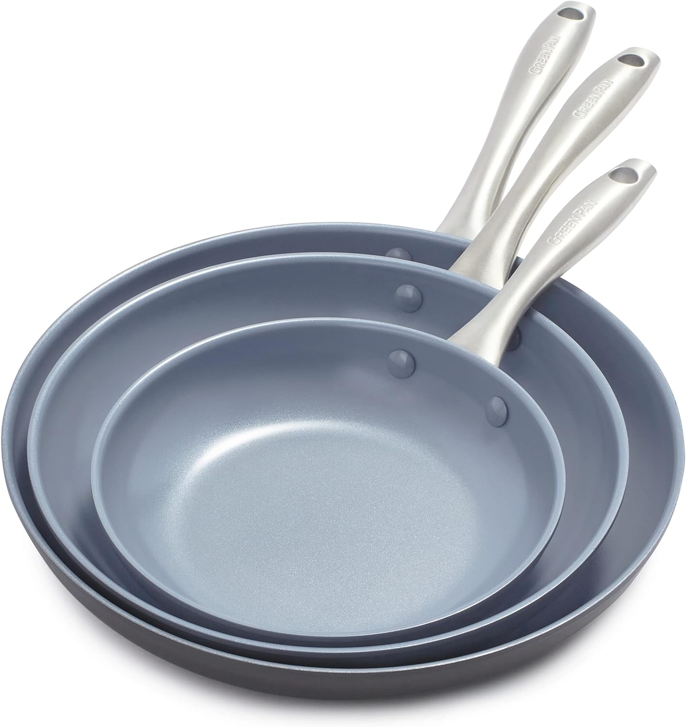 GreenPan Lima Hard Anodized Frying Pan Skillet Set for Healthy Cooking
