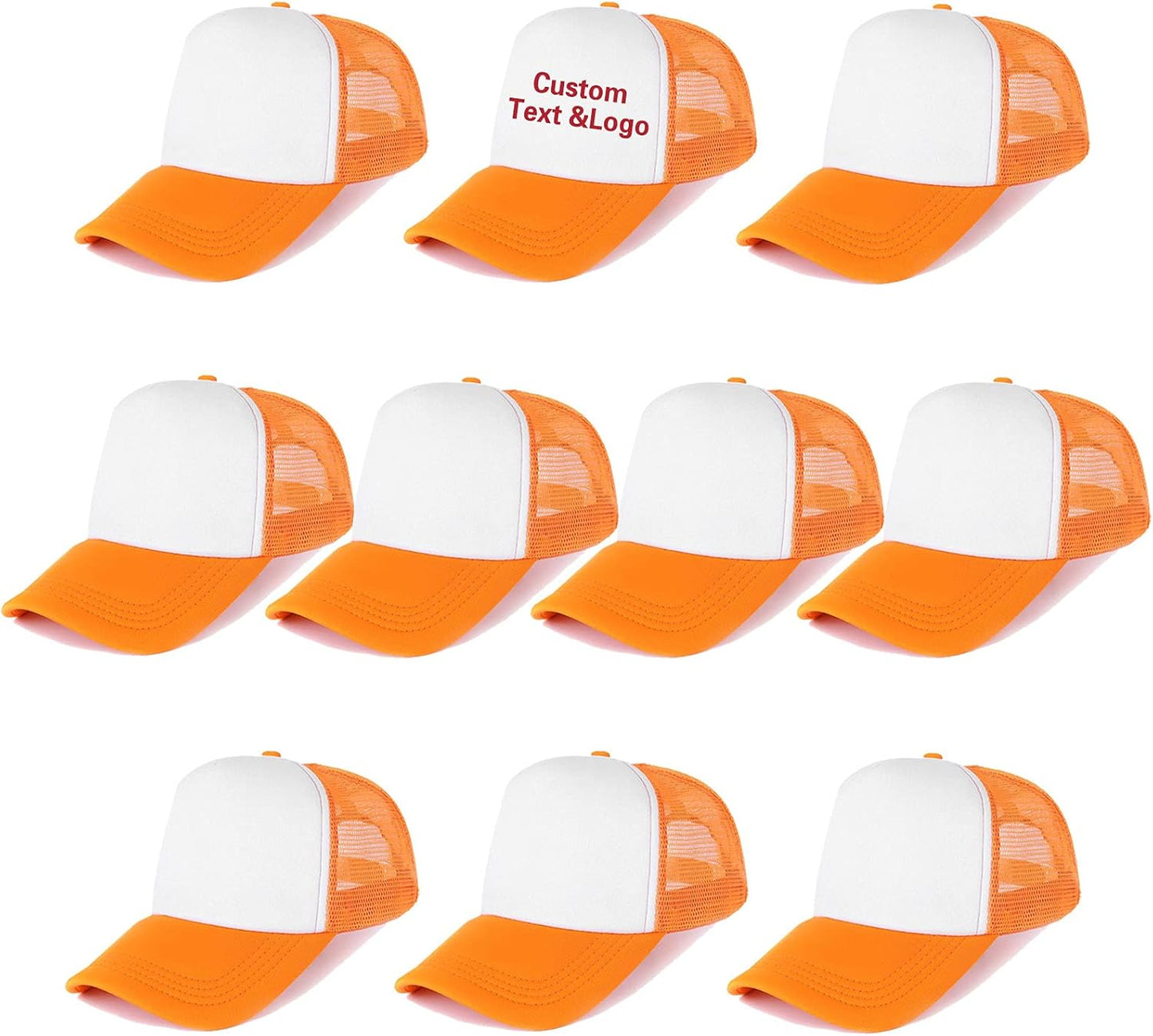 Ultrafun Trucker Hats 10 Pack Adjustable Blank Caps for DIY