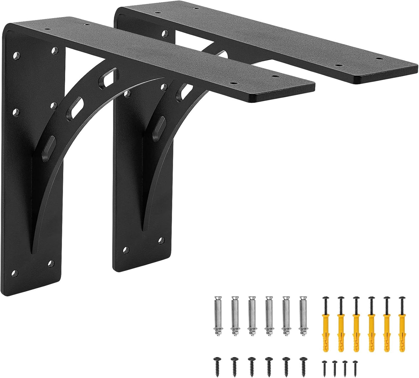 Premium Alloy Metal Shelf Brackets for 12 in x 10 in Shelves