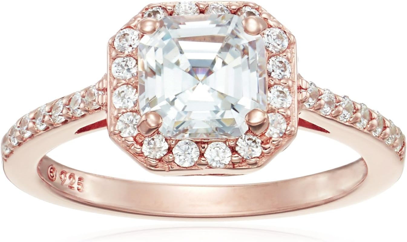 Sterling Silver Infinite Elements Halo Ring with Cubic Zirconia