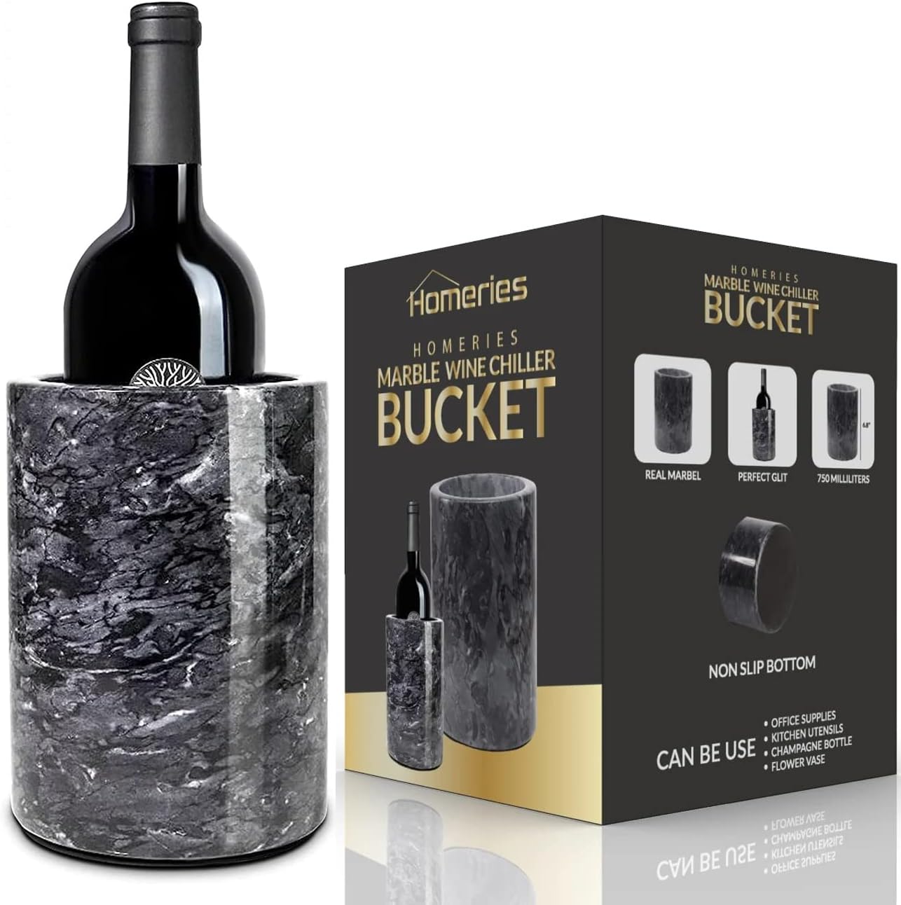 Marble Wine Chiller Bucket for Parties and Elegant Events