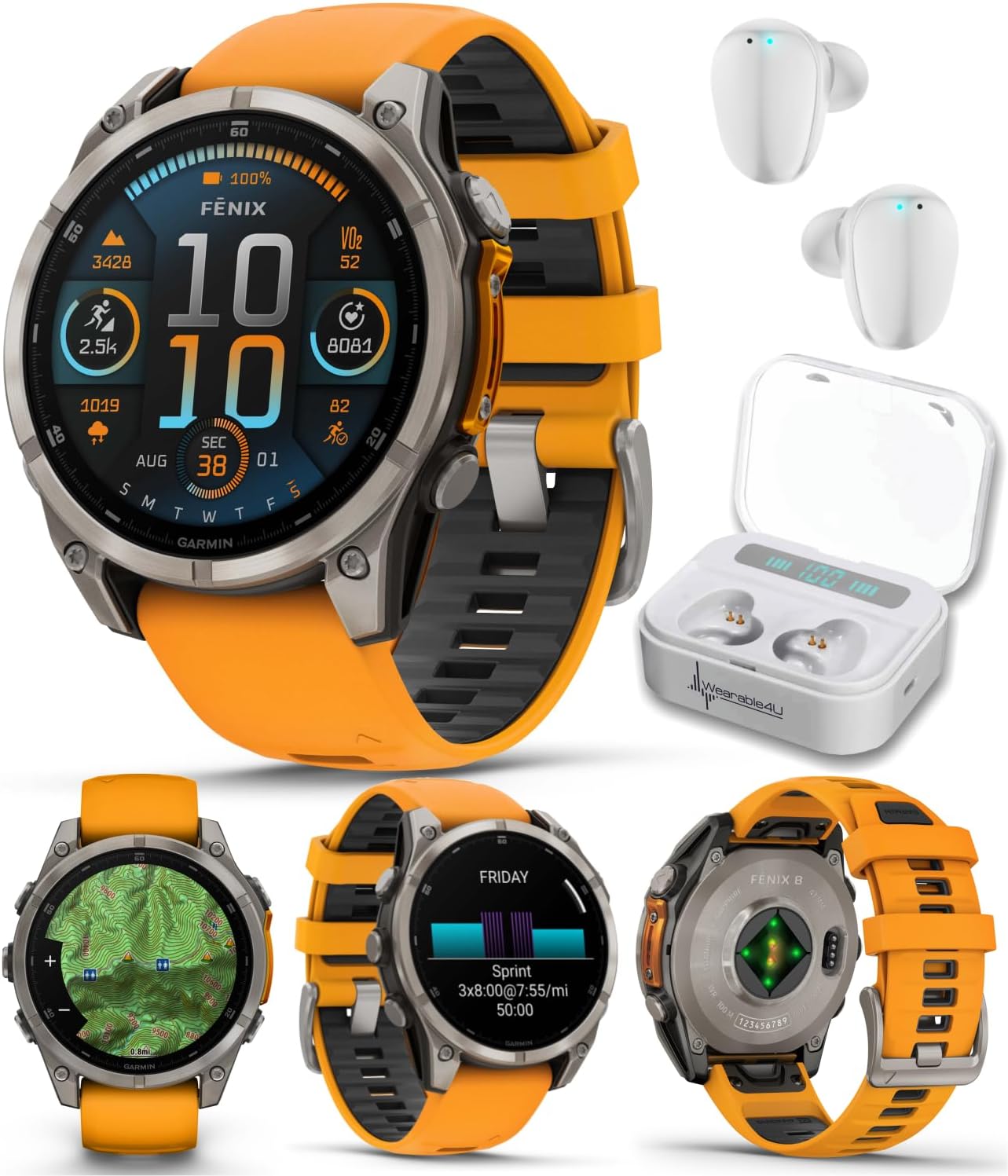 Garmin Fenix 8 Titanium Smartwatch Bundle