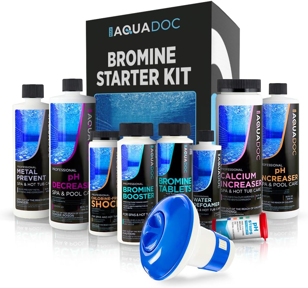 Aquadoc Bromine Hot Tub Starter Kit for Pristine Spa Care