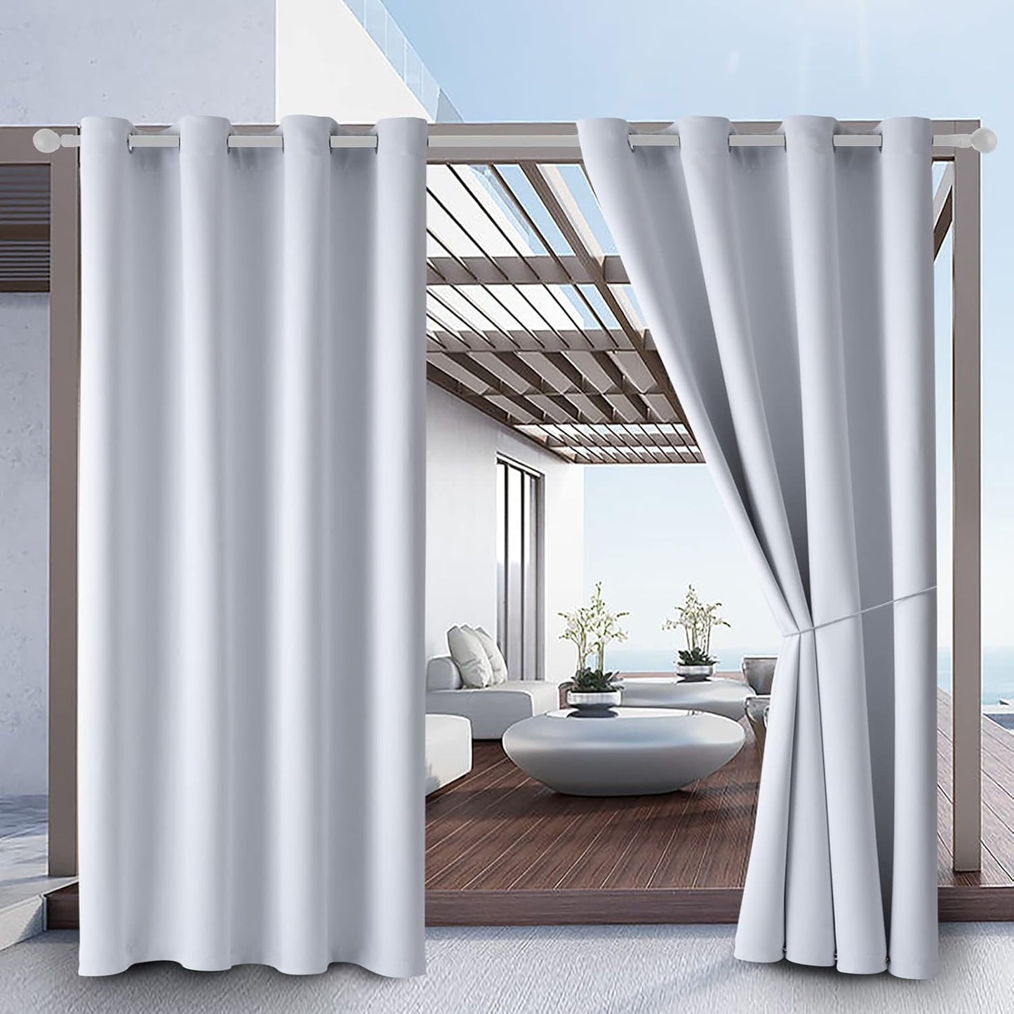 Outdoor Indoor Curtains W52 x L108 for Patio Privacy Protection