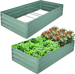 FORTUNO 2 Pcs 631 FT Raised Garden Beds for Vegetables and Herbs