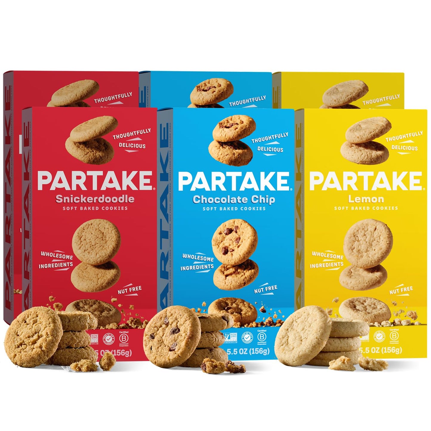 Partake Gluten Free Soft Baked Cookies Variety Pack for All