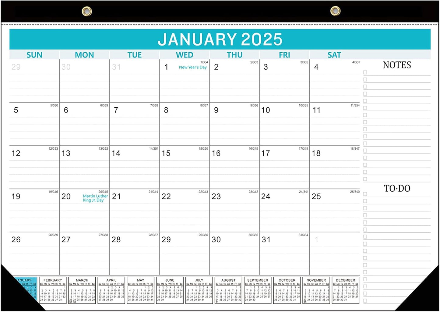 2025-2026 Desk Calendar by Litacimi: Large & Durable for Office & Home