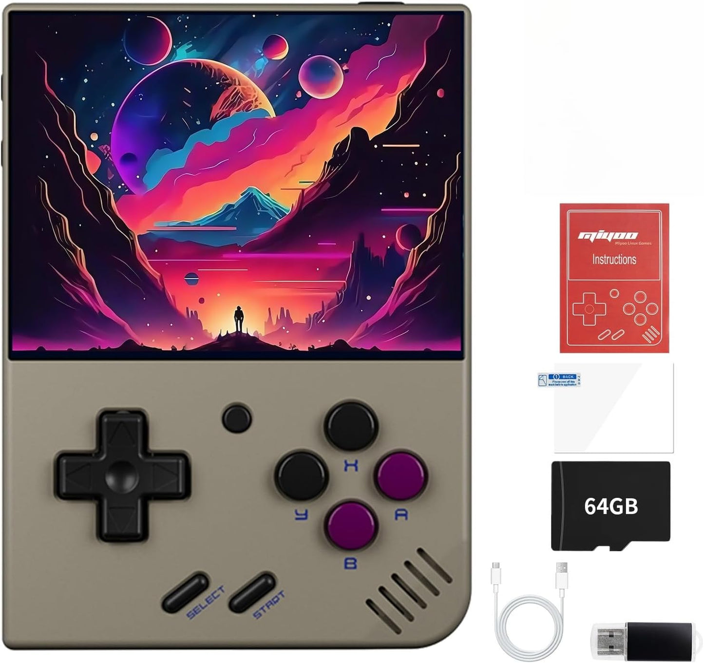 Miyoo Mini Plus Handheld Retro Game Console for Nostalgic Gaming