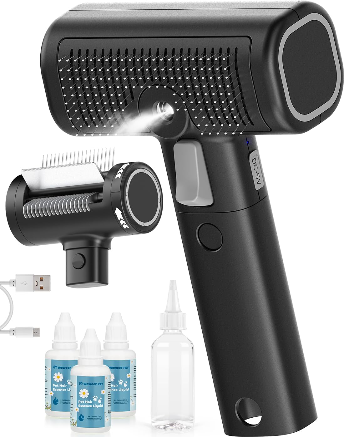 5-in-1 Cat Hair Brush for Grooming and Deshedding Pets