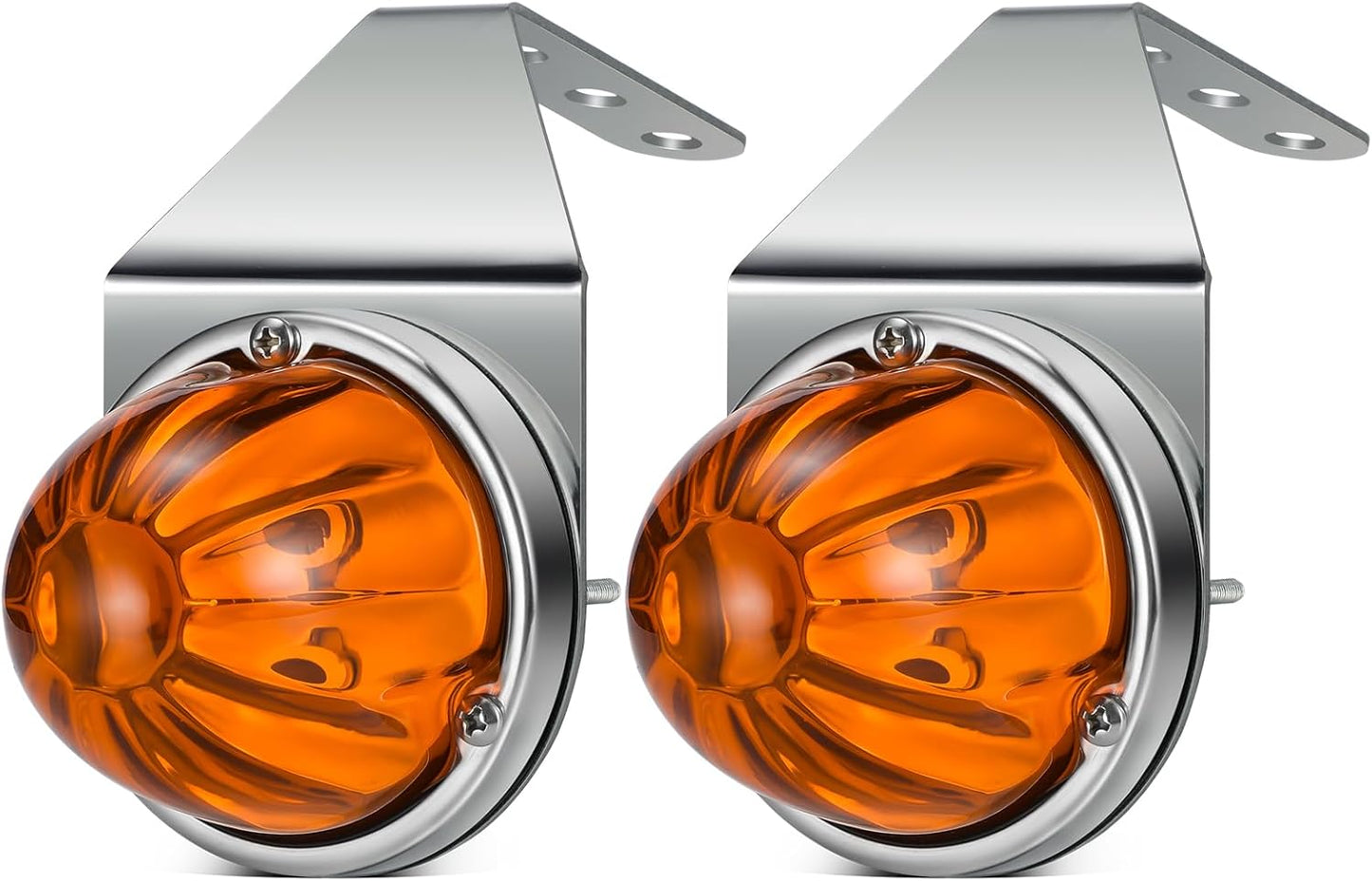 Bright Amber Glass Lens Watermelon Lights for Trucks and Vehicles