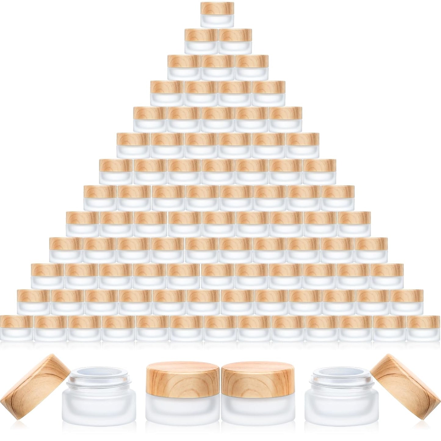150 Pieces Glass Cosmetic Containers for Makeup Sample Storage