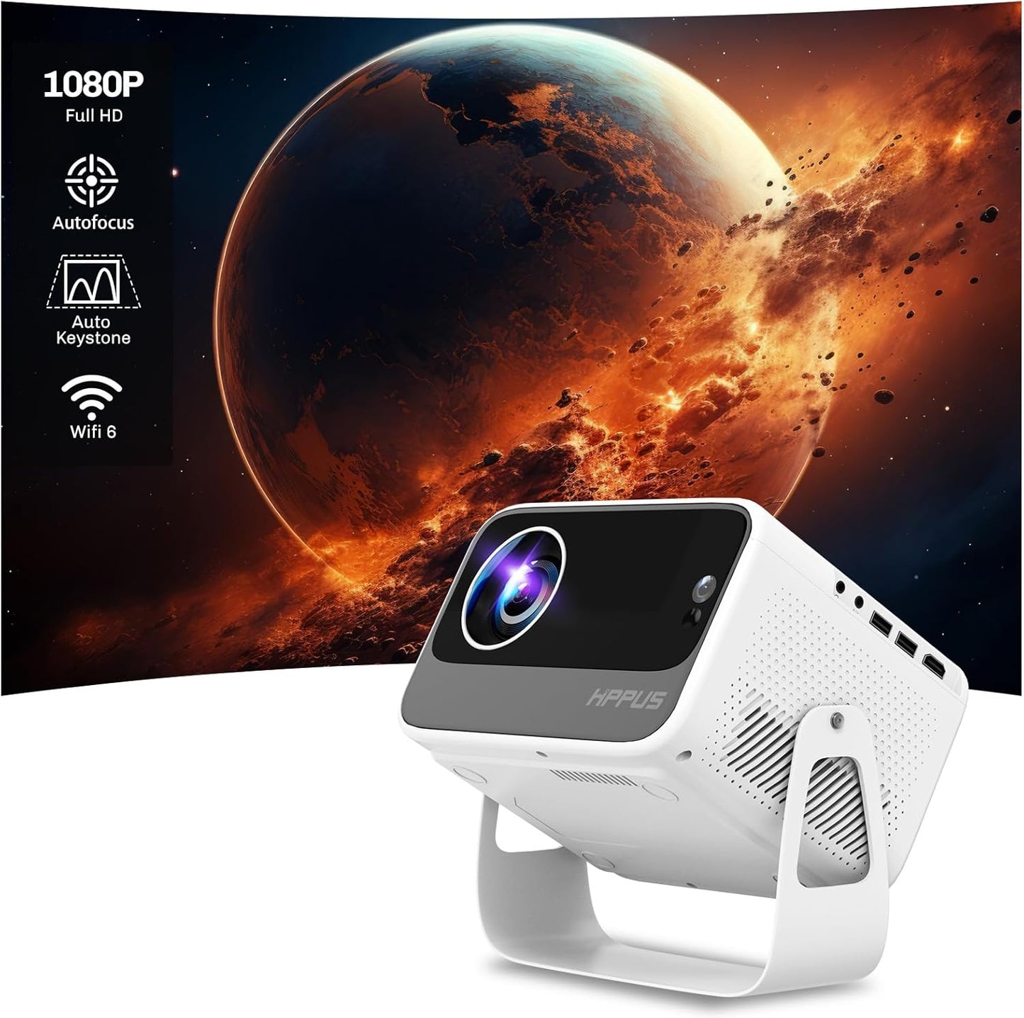 1080P HIPPUS Projector with Auto Focus & Object Avoidance
