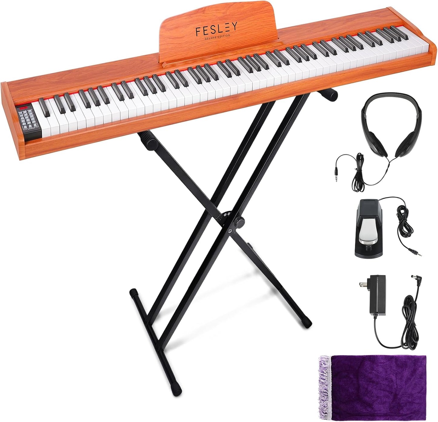 Fesley 88-Key Weighted Piano: Bluetooth & USB MIDI Support