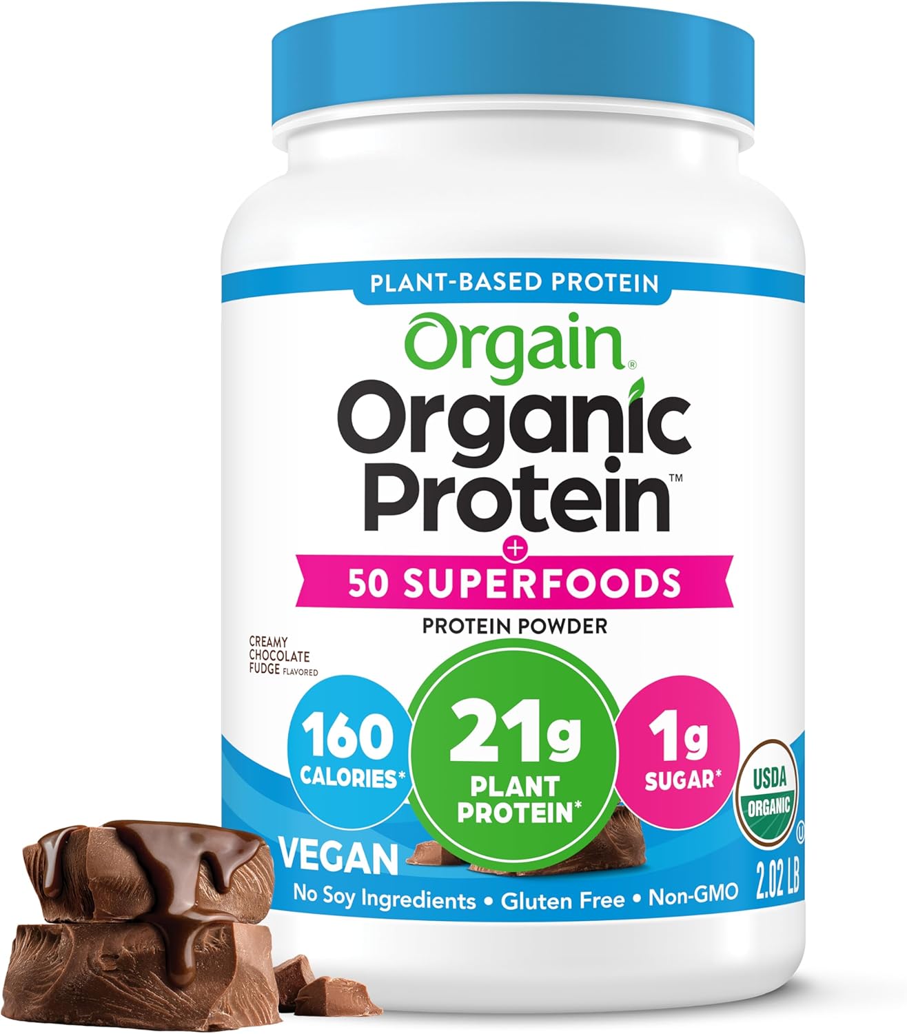 Orgain Organic Vegan Protein Powder with 50 Superfoods Blend