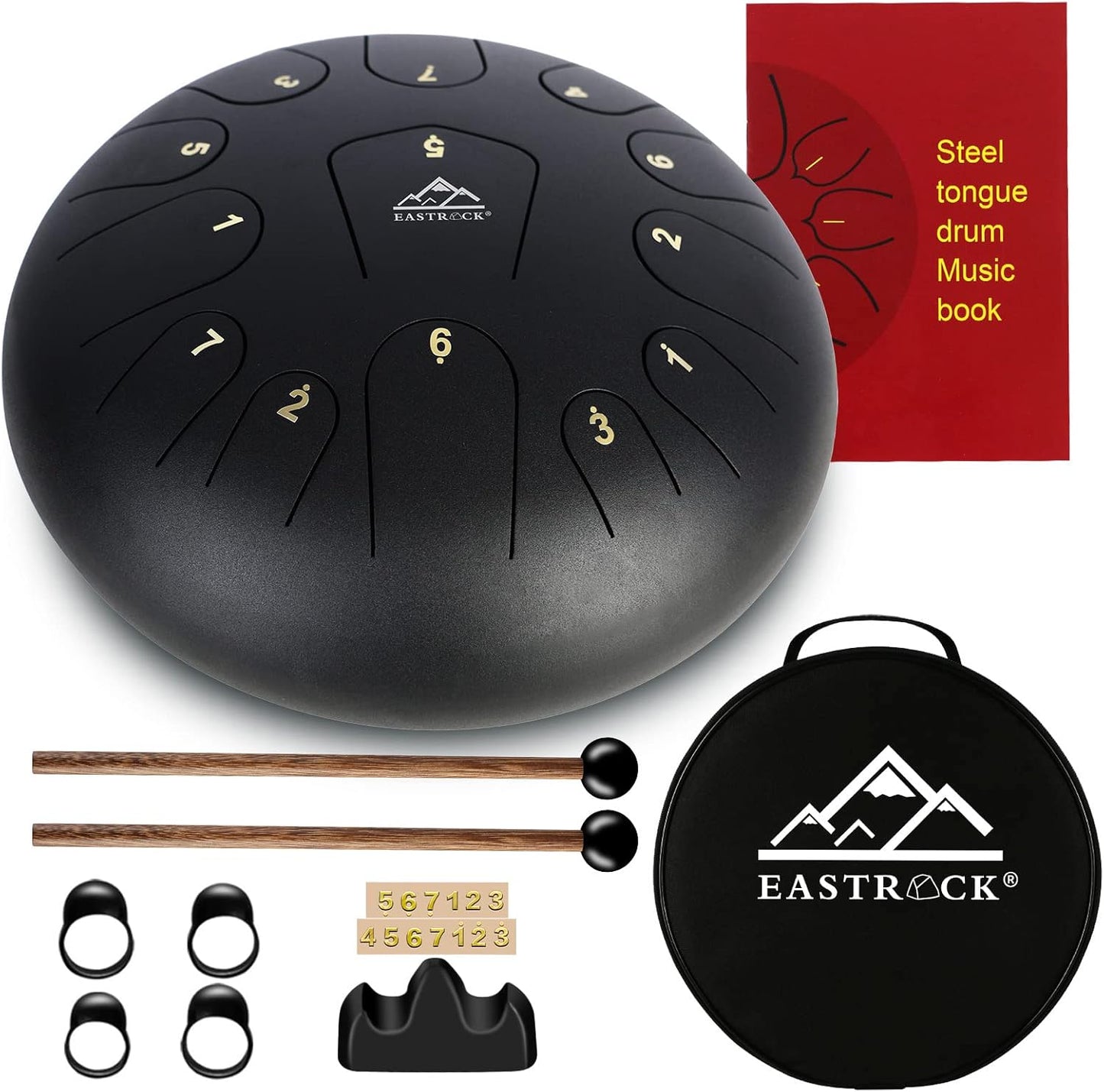 EASTROCK Steel Tongue Drum 12 Inches C Key for Meditation and More
