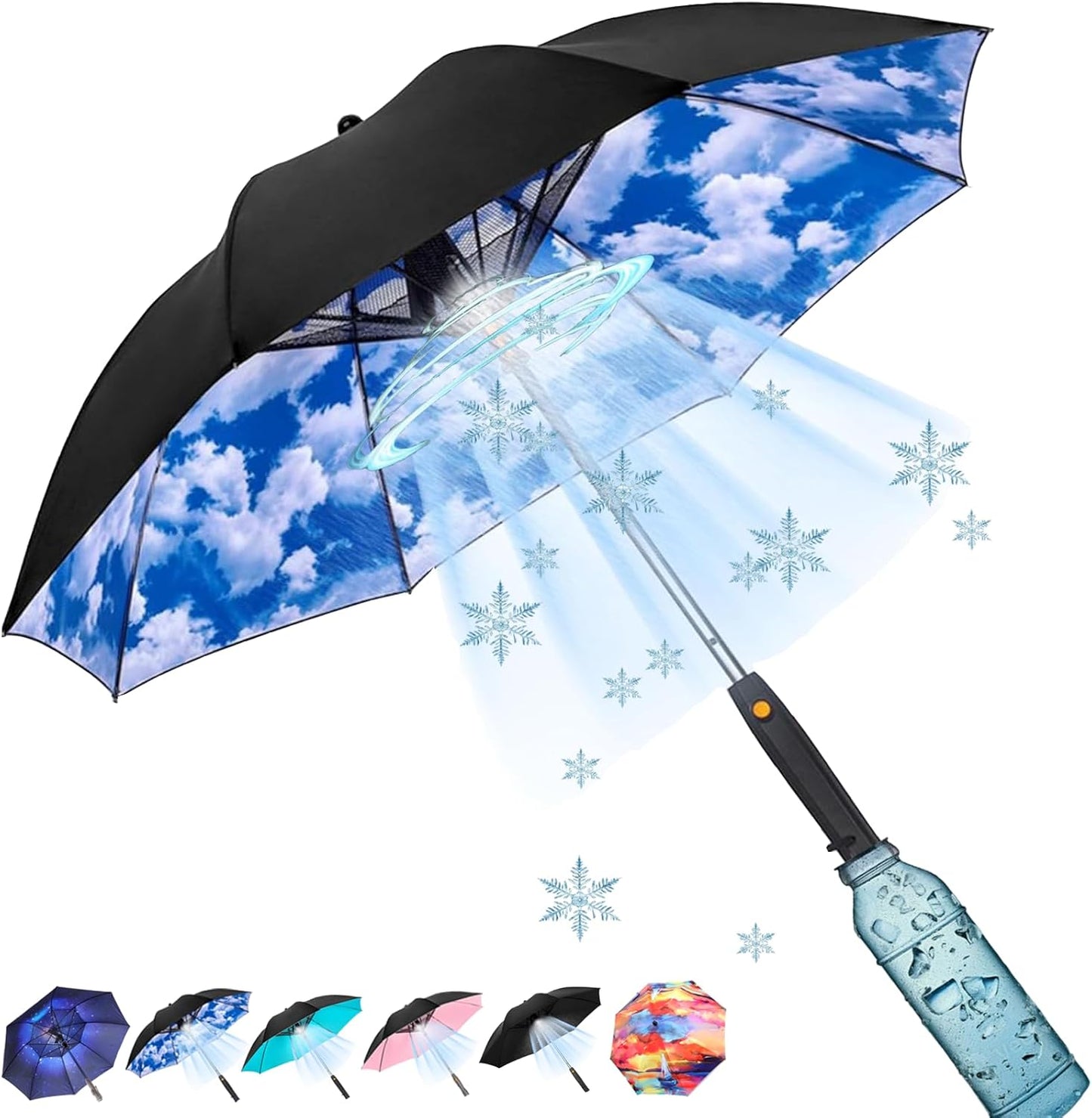 Umbrella with Fan and Mist Spray for Ultimate Summer Comfort