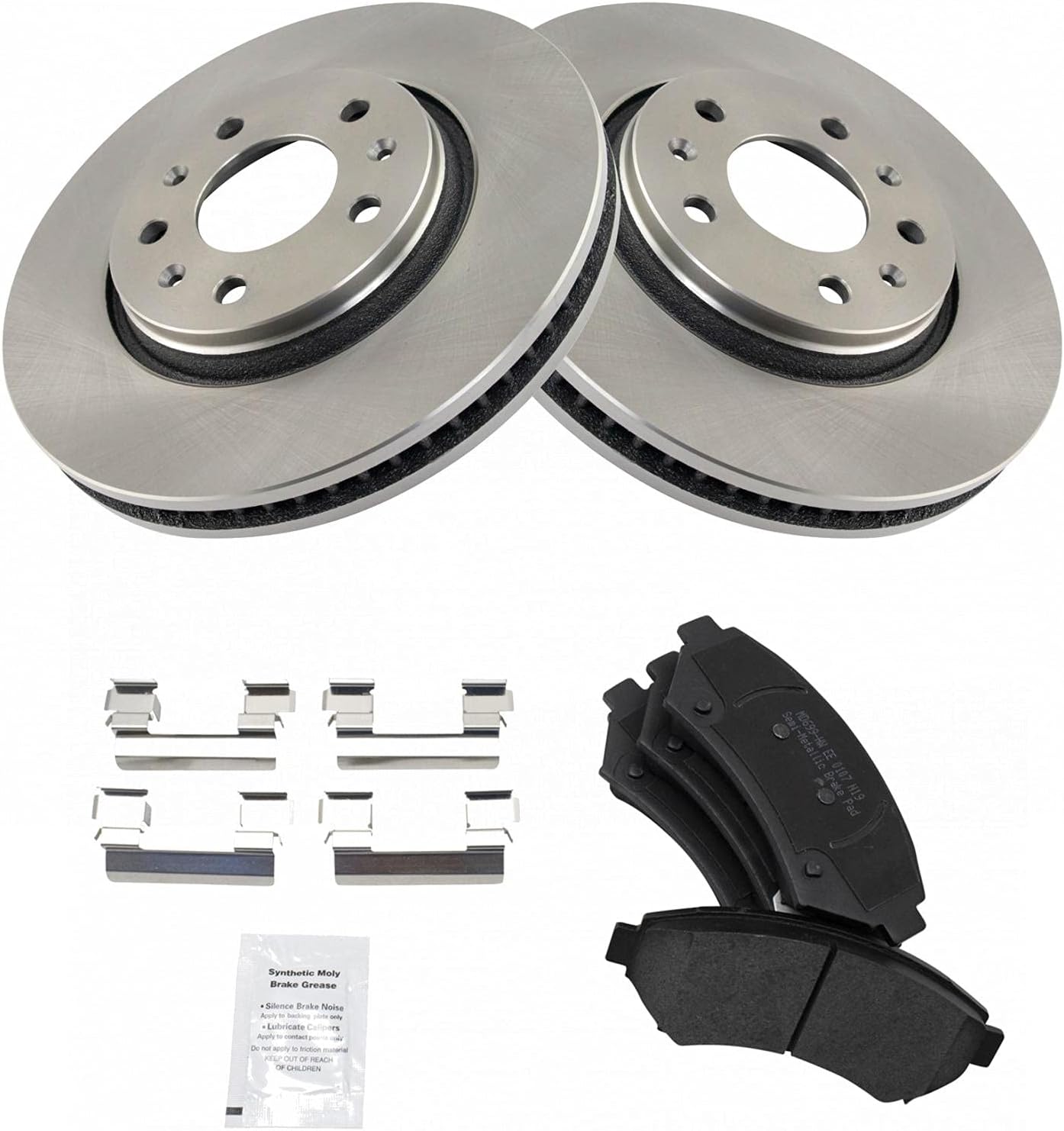 TRQ Front Brake Pad & Rotor Kit for 2003-2004 Cadillac Seville