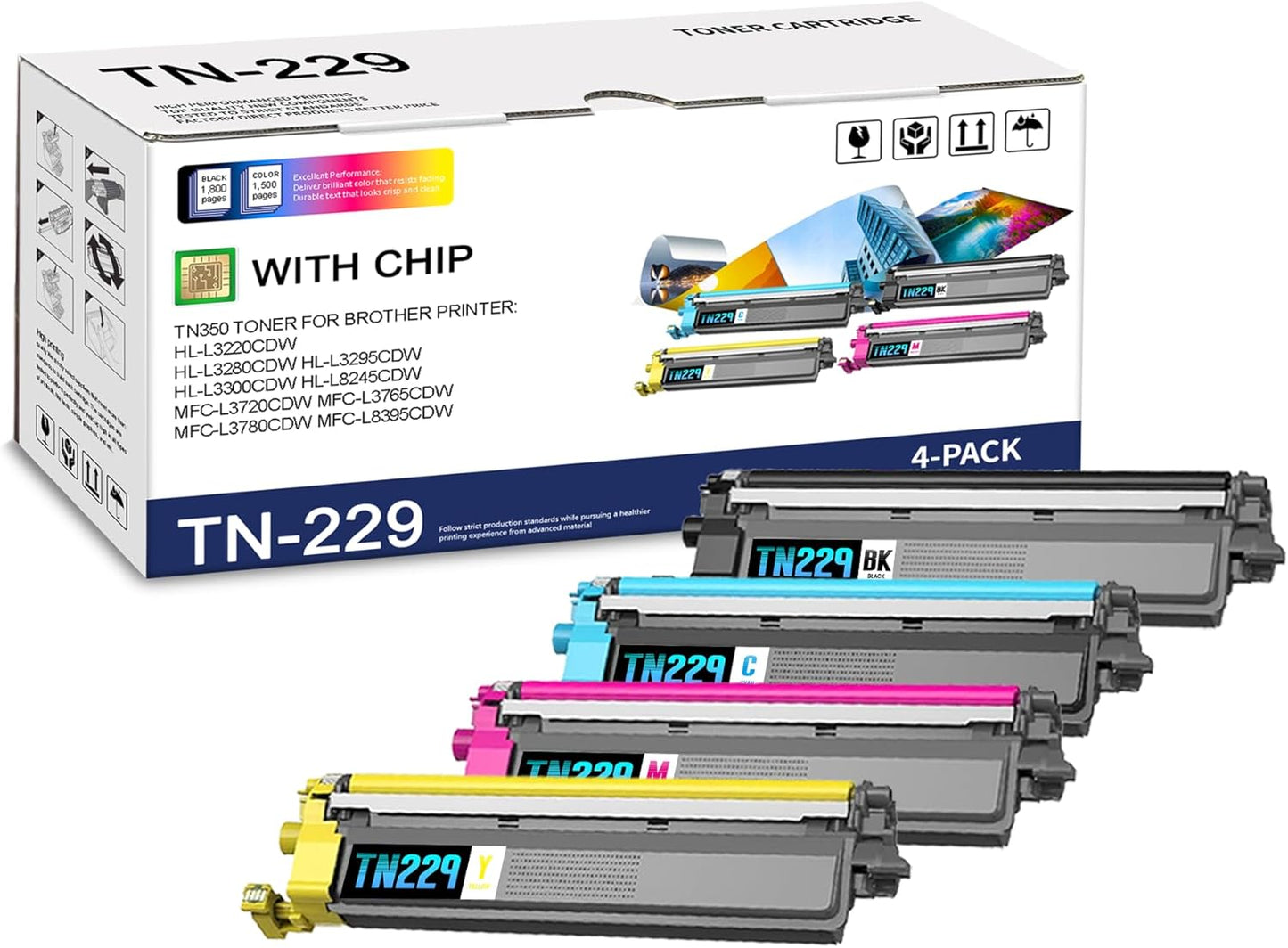 Vivid Colors with 4-Pack High Yield Toner