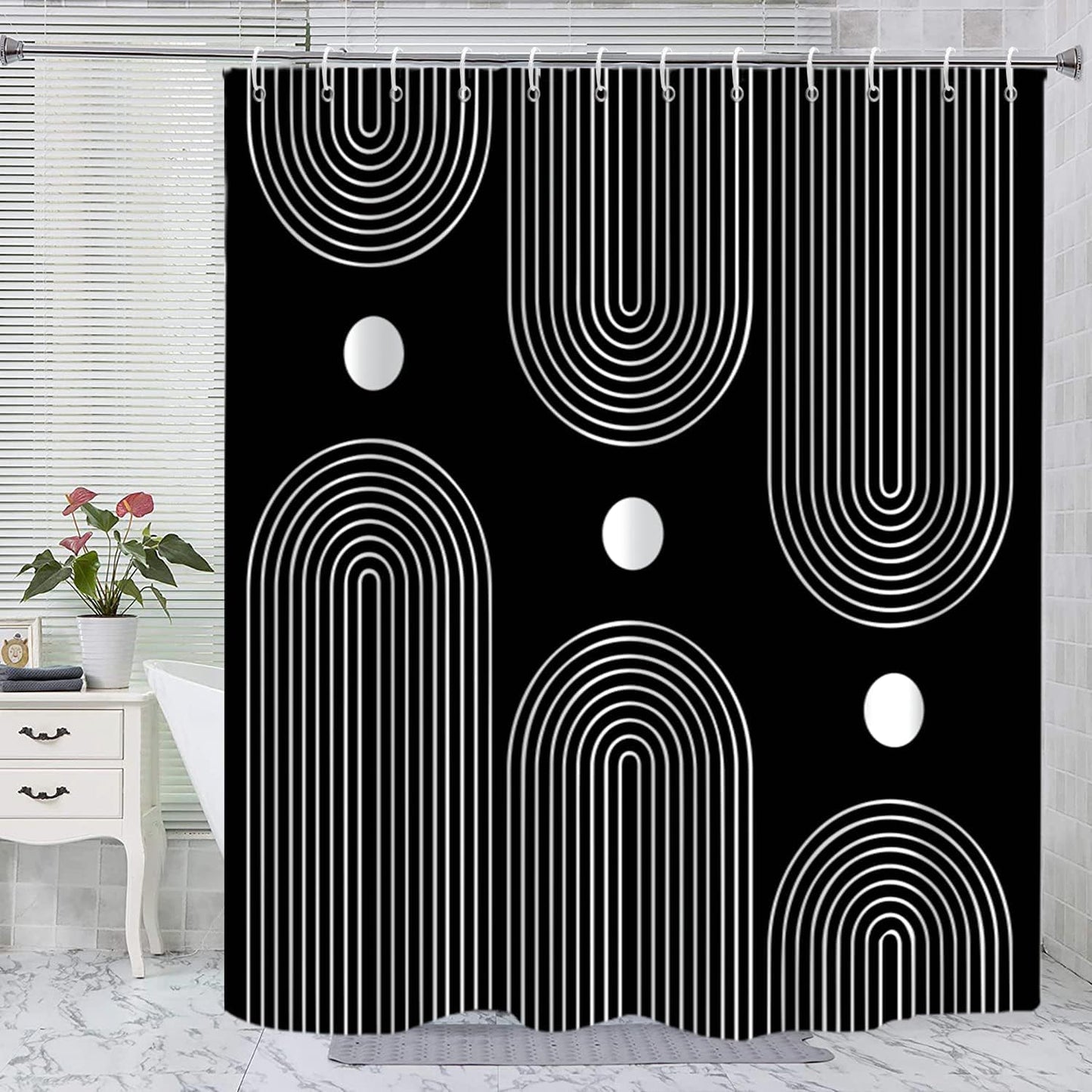 Boho Chic Arch Geometric Shower Curtain