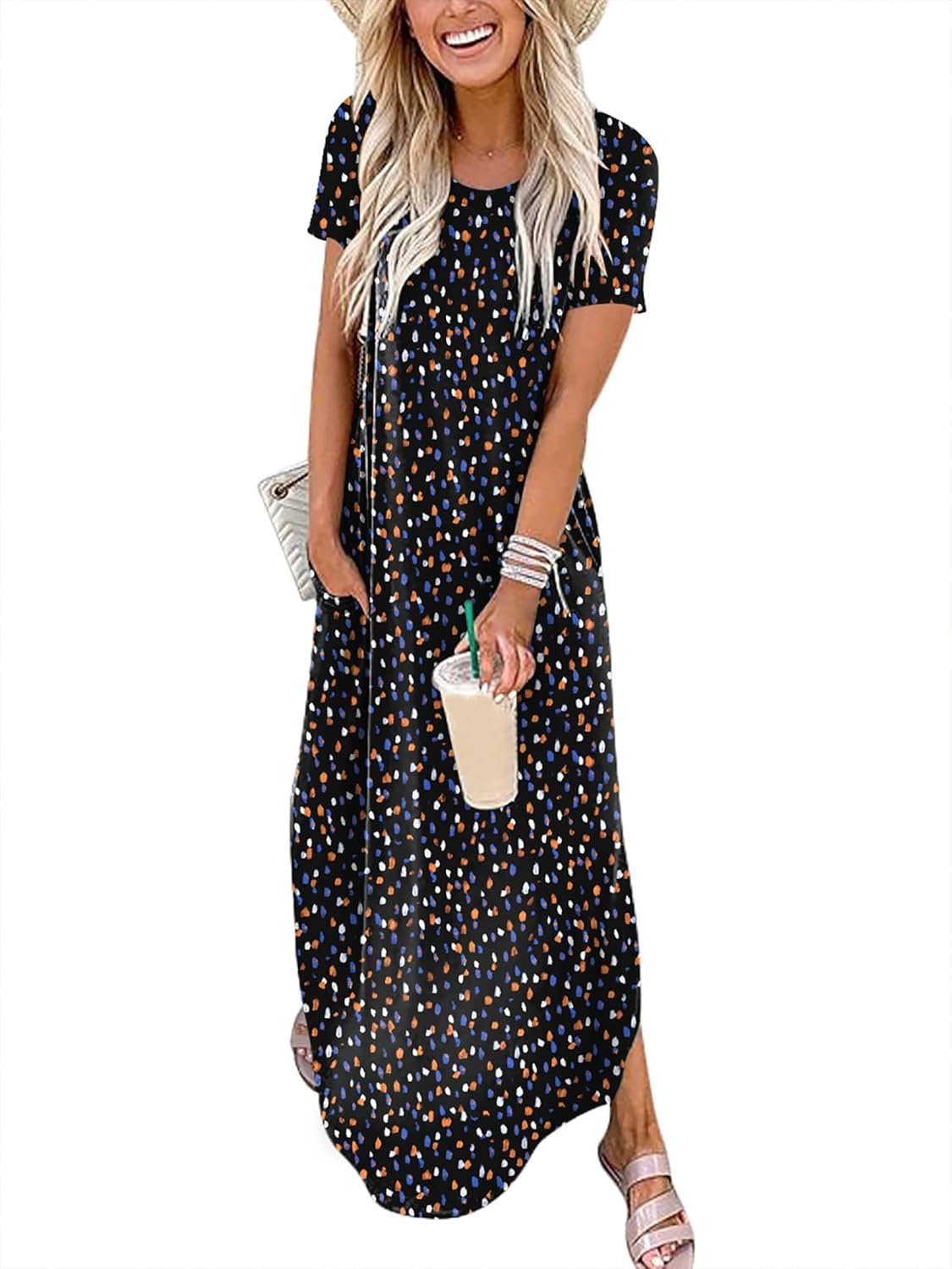 Womens Summer Maxi Dress Casual Loose Long T Shirt Dresses