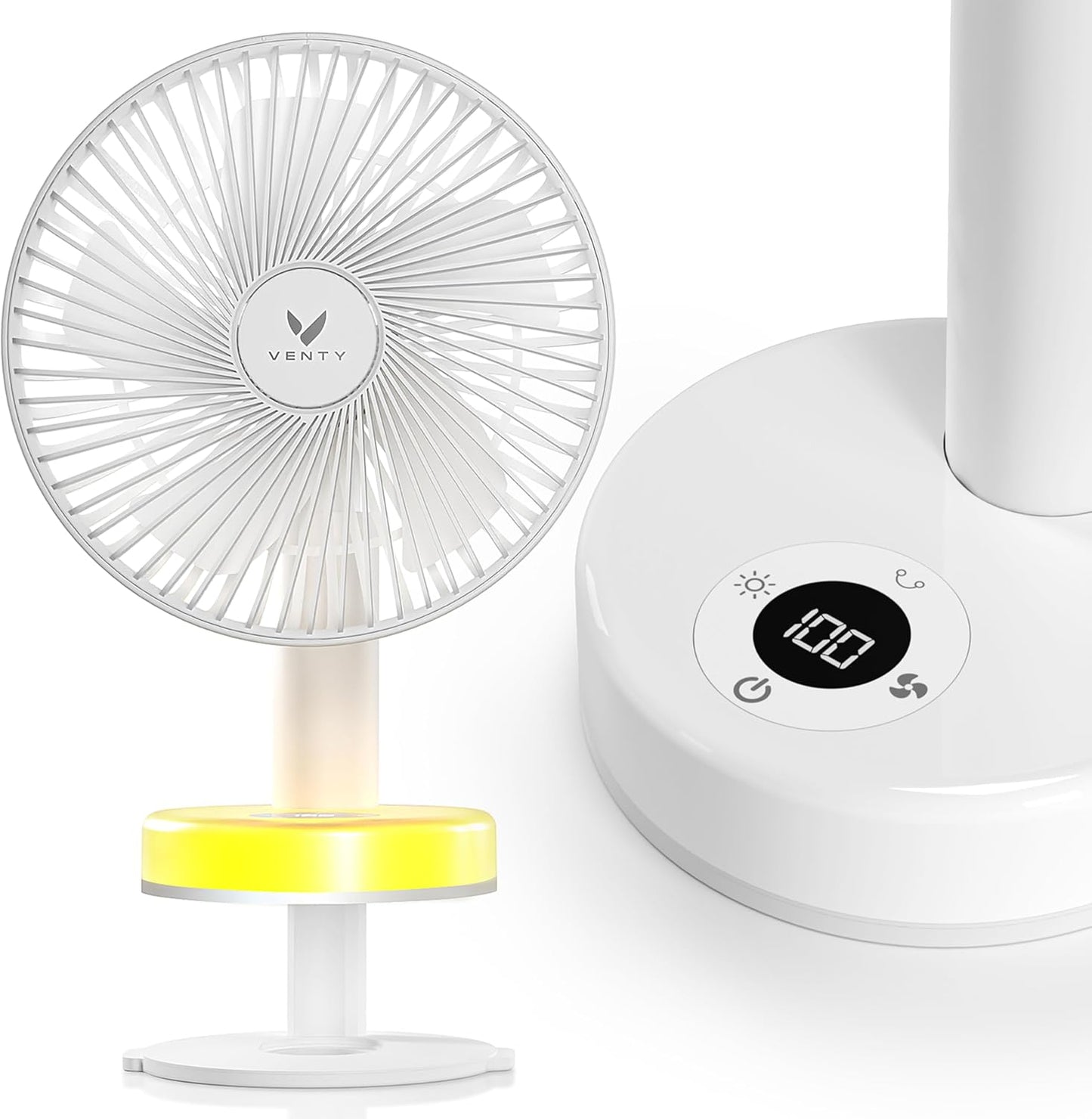 VENTY Portable Clip Fan - Rechargeable 10-Hour Battery Fan