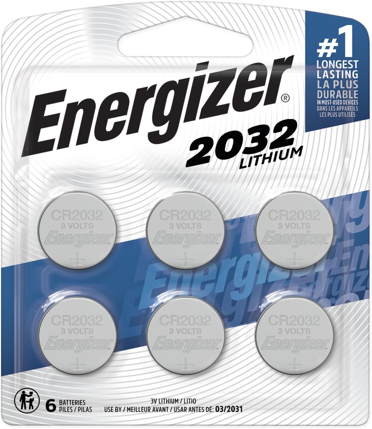 Energizer 2032 Batteries: 6 Pack, Long-lasting Power