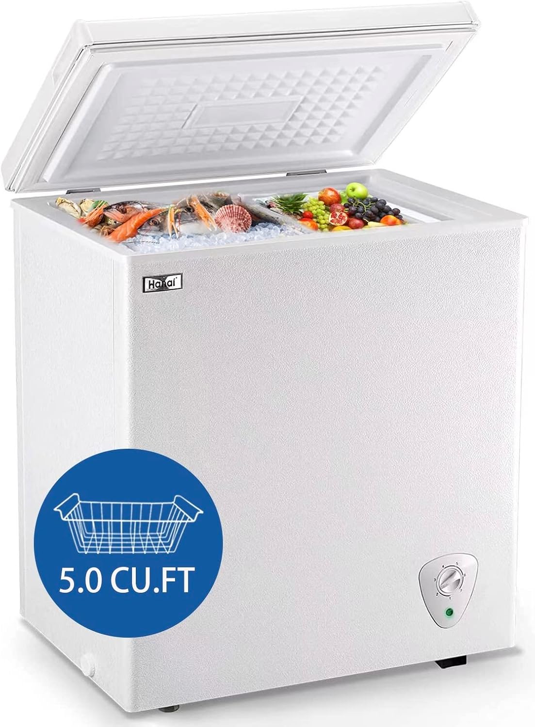 5.0 Cubic Feet Deep Chest Freezer with Adjustable Thermostat
