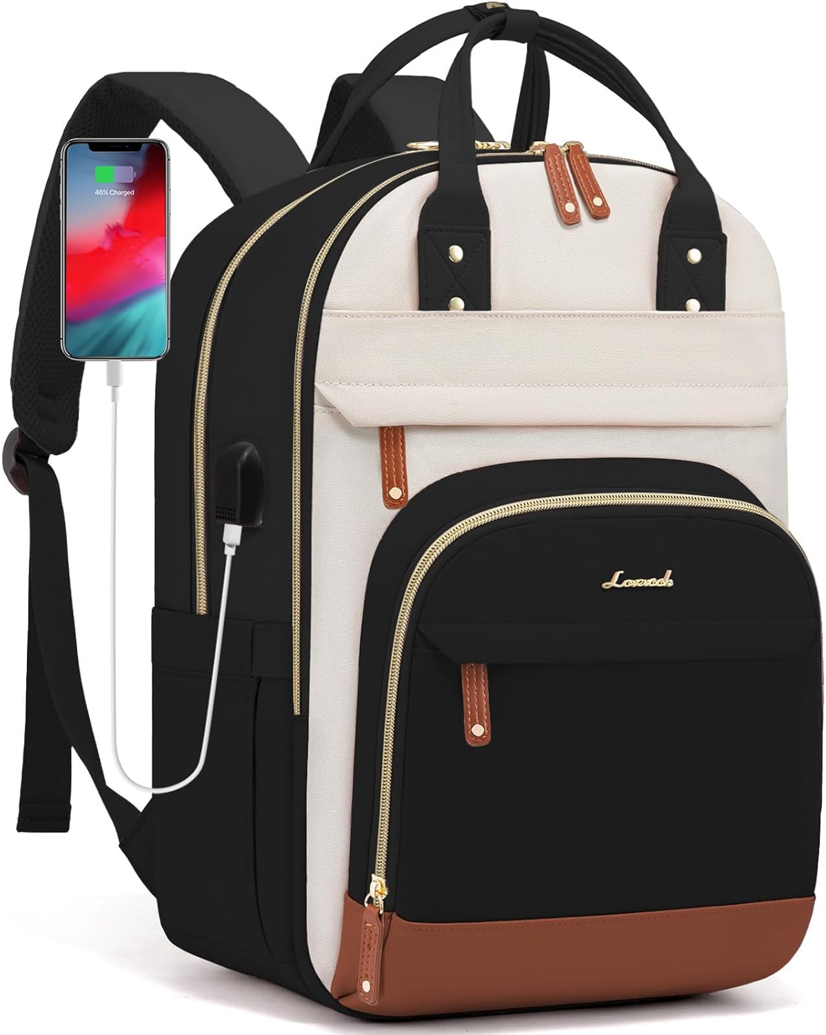 LOVEVOOK Laptop Backpack for Women with USB Port and Large Capacity