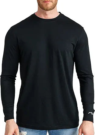 Merino Wool Base Layer Mens - 100% Merino Wool Thermal Shirt