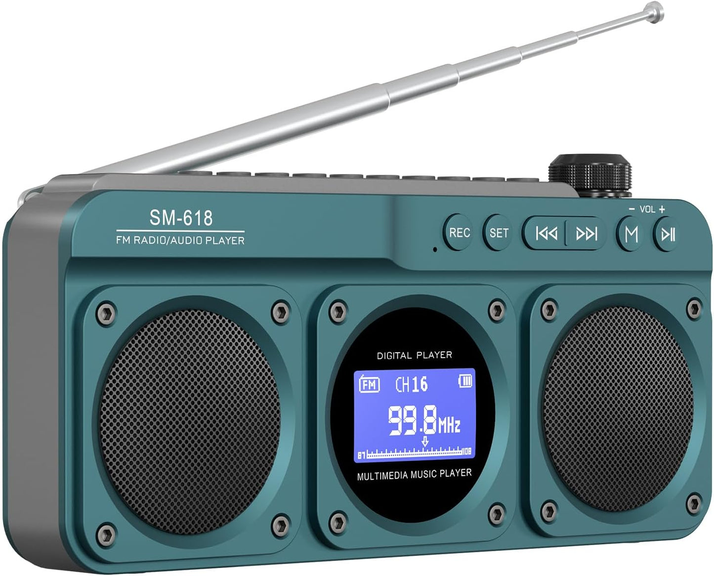 Small Digital FM Radio Bluetooth Speaker for Home and Outdoor
