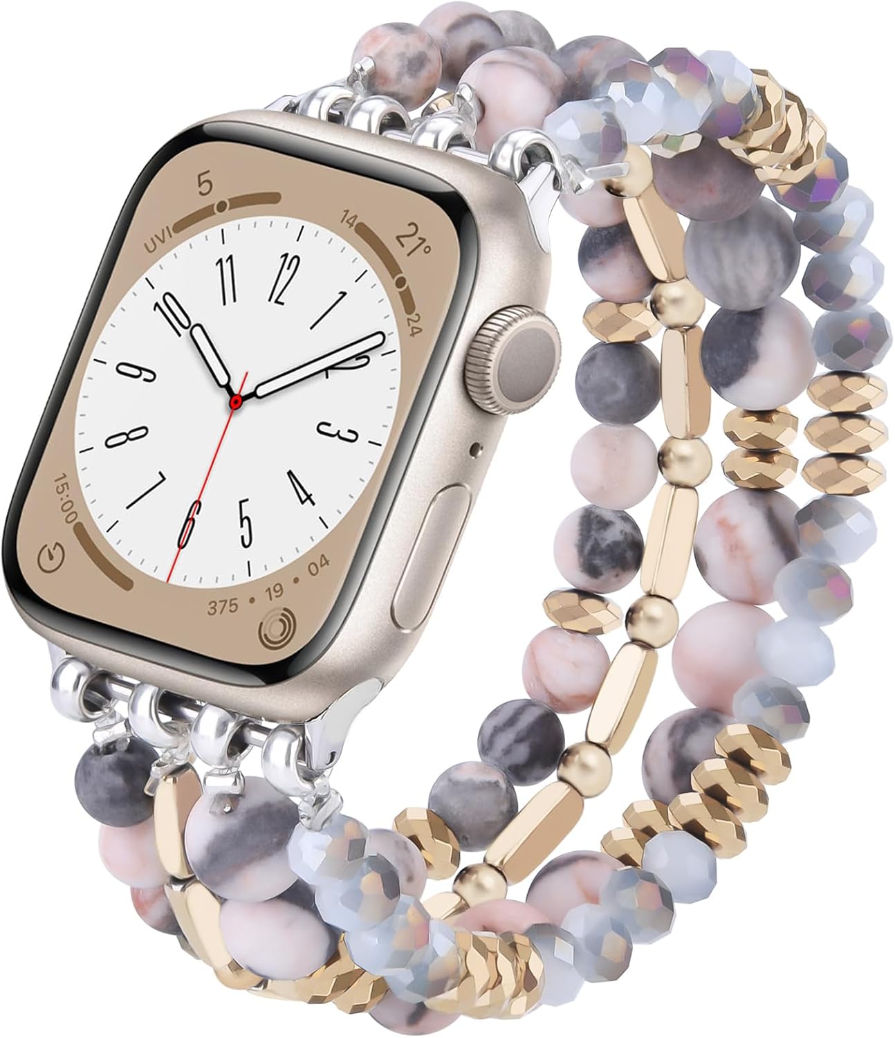 Handmade Crystal Bead Apple Watch Band by VISOOM